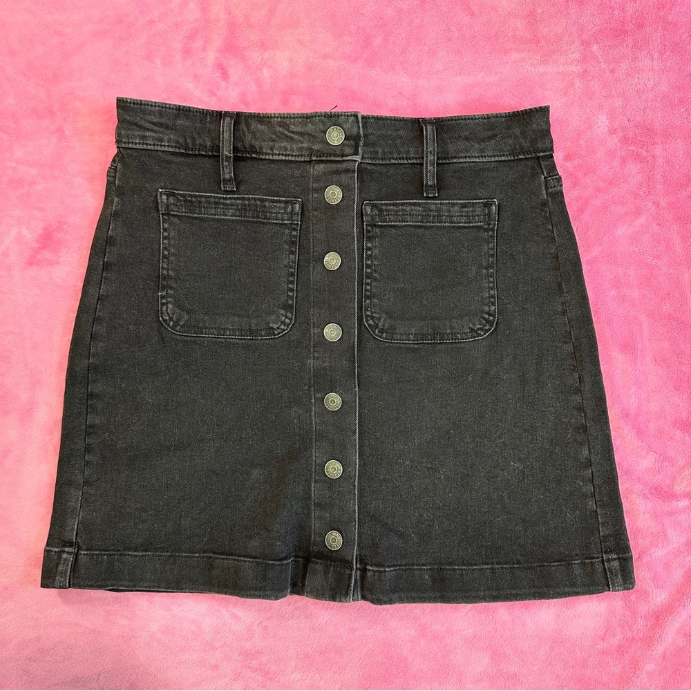 Madewell Black Denim Jean Skirt